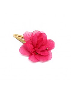 Barrette fleur tissu