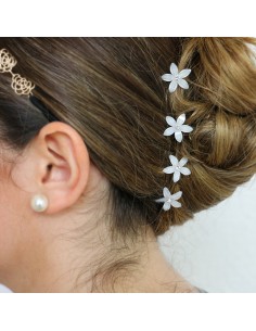 Pic à chignon fleur blanche... 2