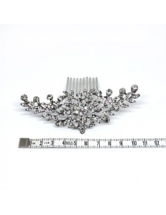 Broche argent strass 2