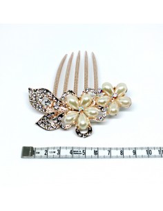 Broche or rosée fleurs 2